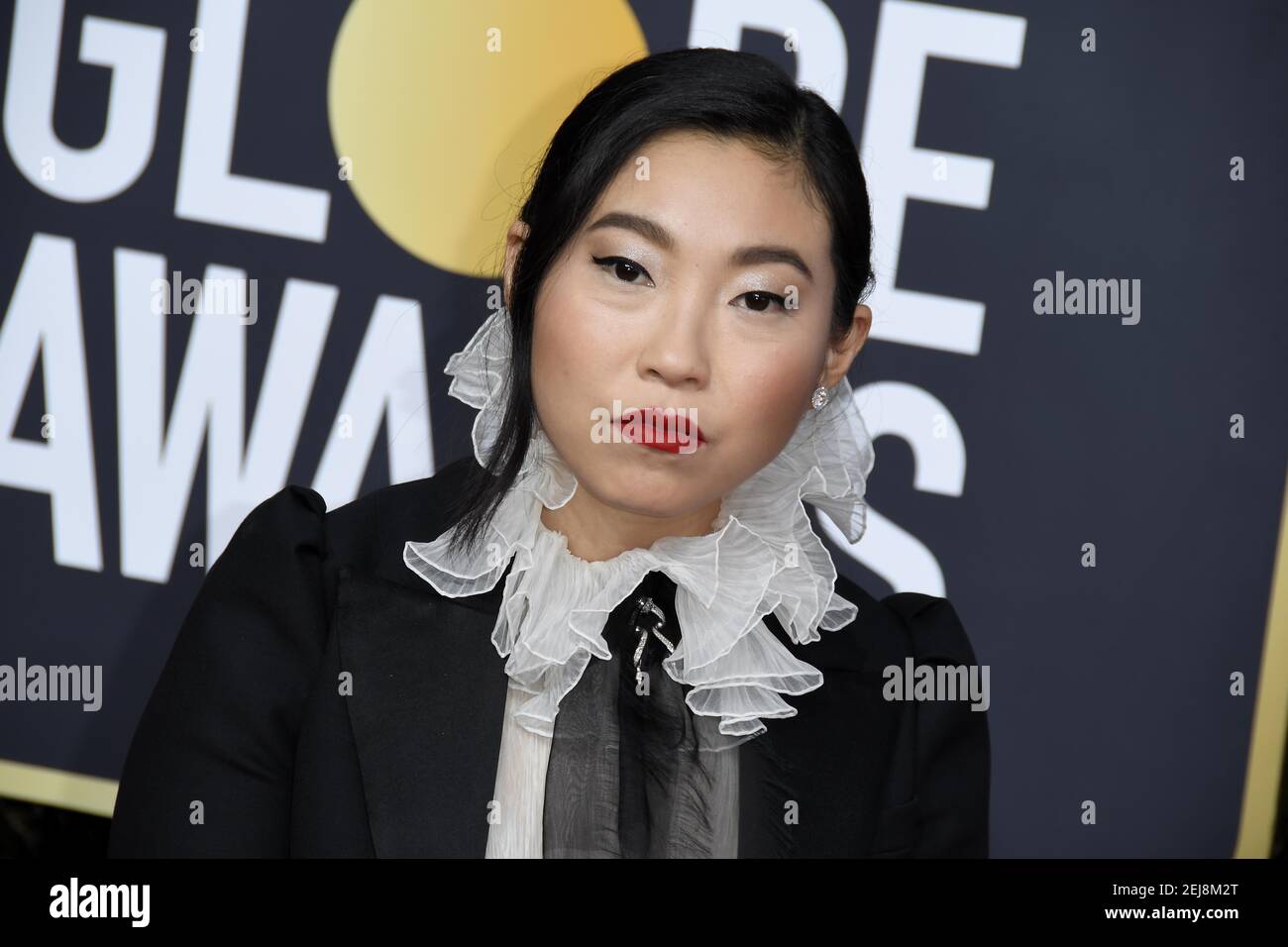 Awkwafina arrives at the 77th Golden Globe Awards held at The Beverly ...