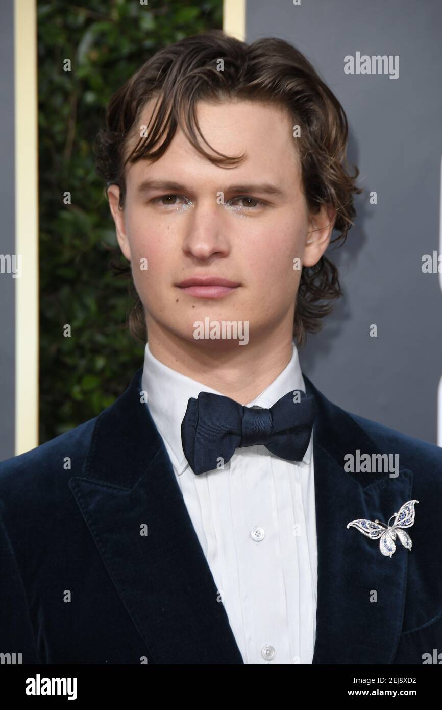 Ansel Elgort arrives at the 77th Golden Globe Awards held at The