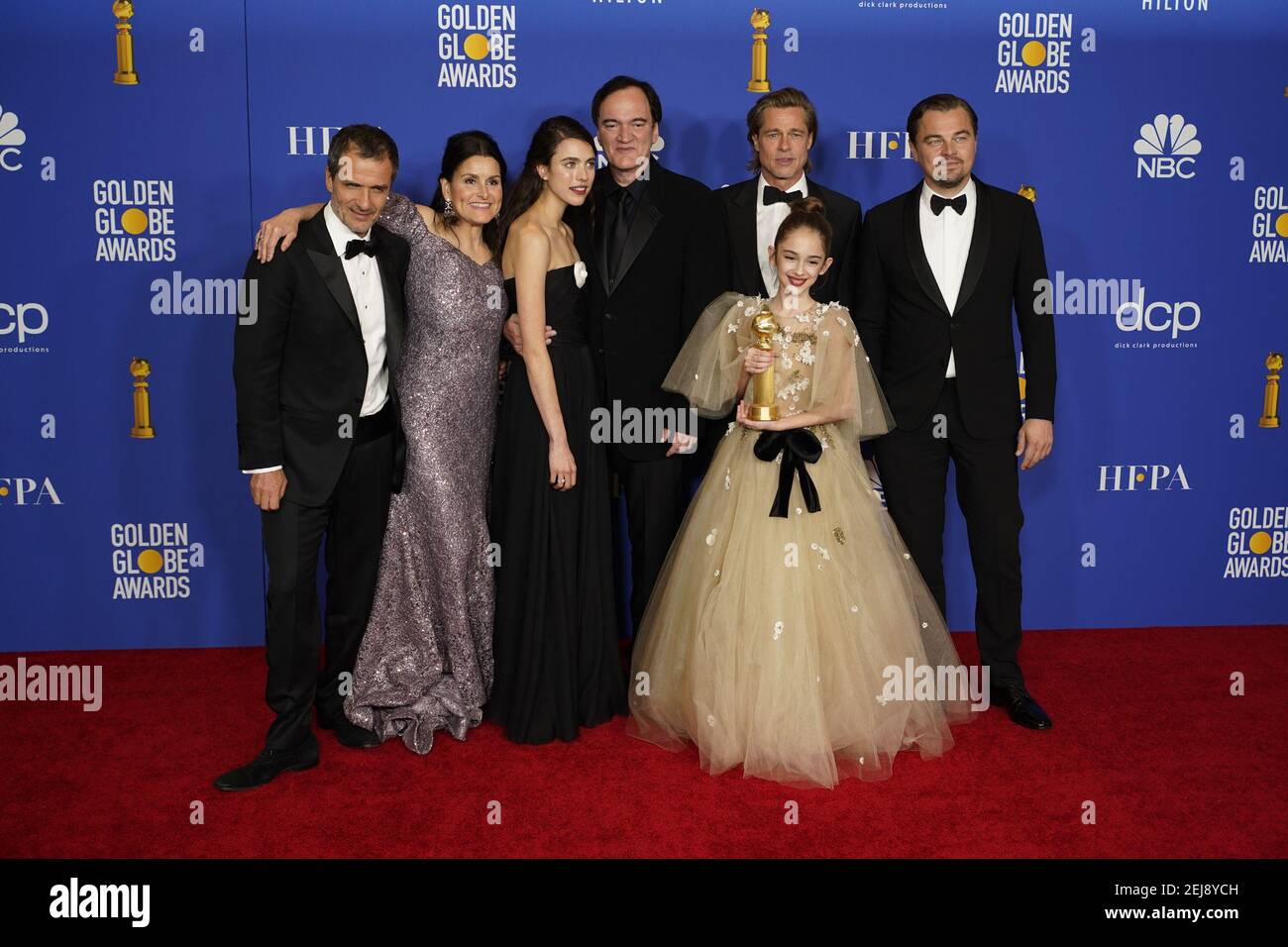 (LR) David Heyman, Shannon McIntosh, Margaret Qualley, Quentin