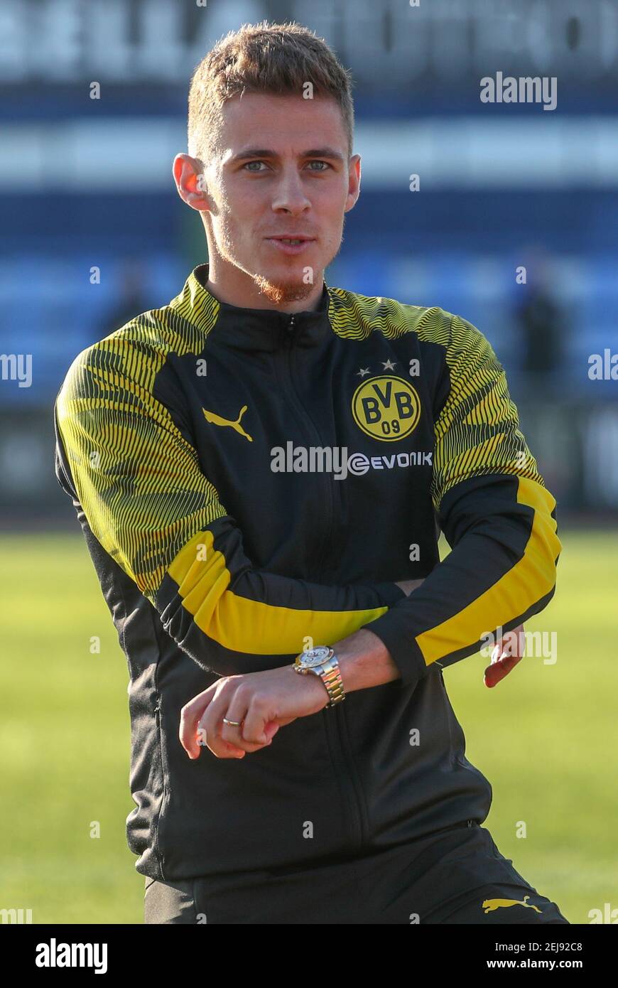 Dortmund's Thorgan Hazard pictured during a friendly soccer game between Belgian team Standard de Liege and German club Borussia Dortmund at their the winter training camps in Marbella, Spain, Tuesday 07 January 2020. BELGA PHOTO VIRGINIE LEFOUR (Photo by VIRGINIE LEFOUR/Belga/Sipa USA) Stock Photo