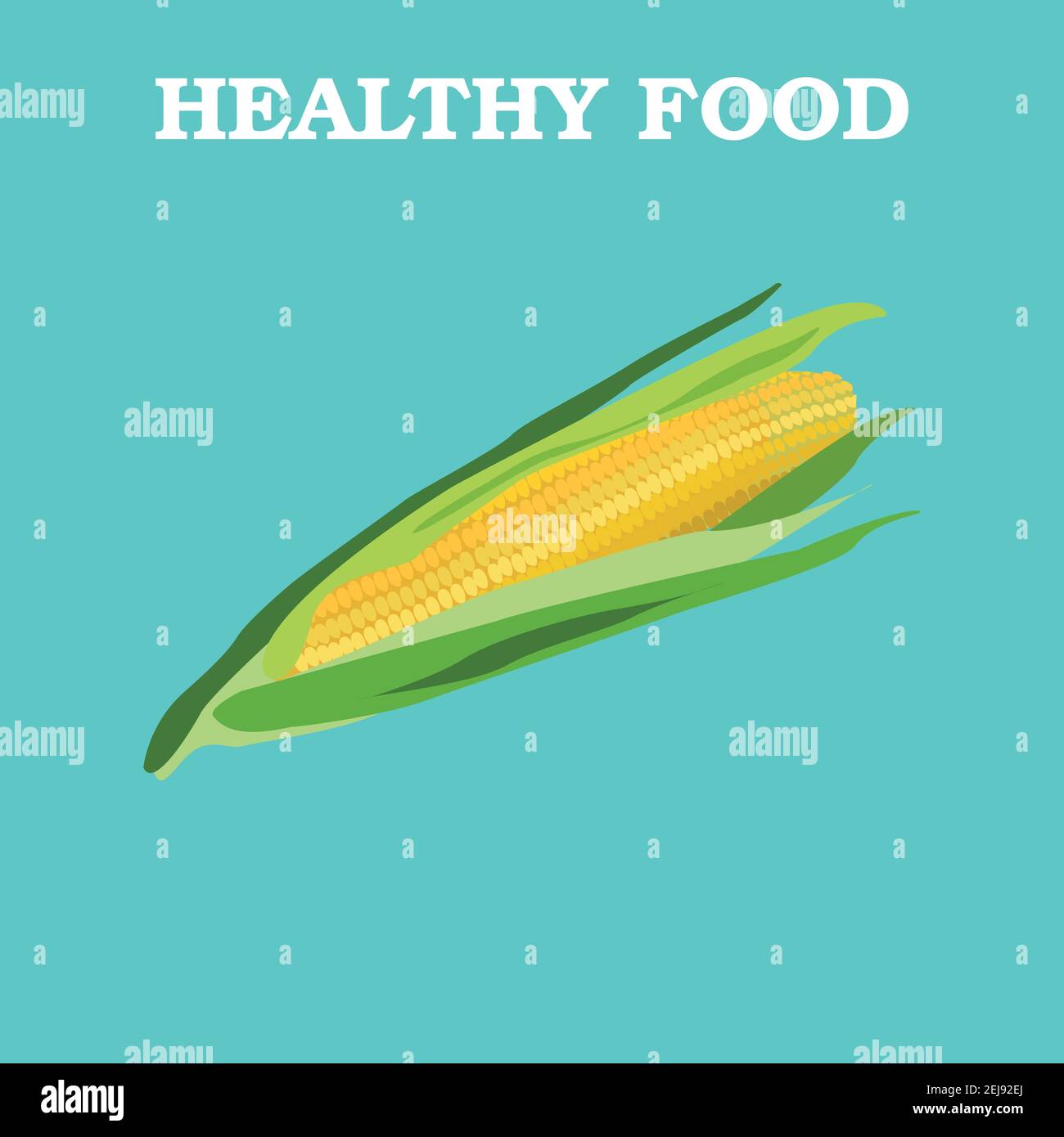 Natural popcorn corn in Stock Vector Images - Alamy