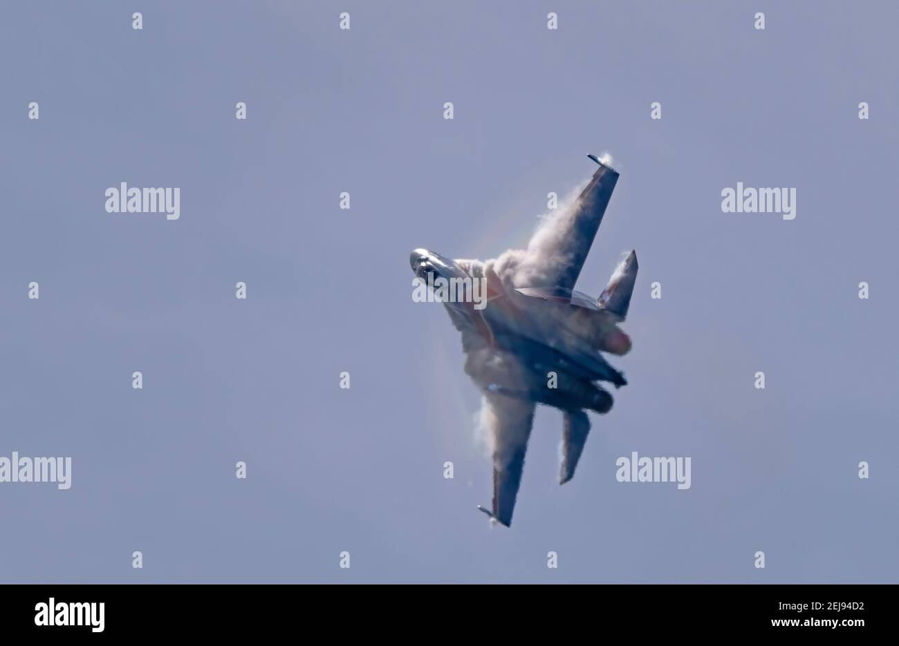 Moscow Russia Zhukovsky Airfield 31 August 2019: aerobatic Su-35 ...