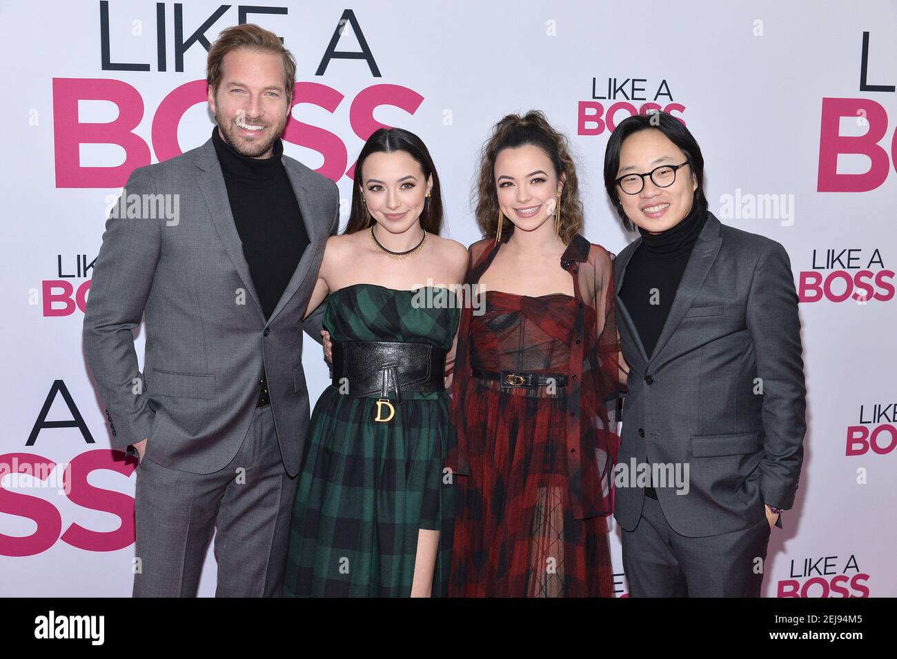 (L-R) Ryan Hansen, Vanessa Merrell, Veronica Merrell, and Jimmy O. Yang ...