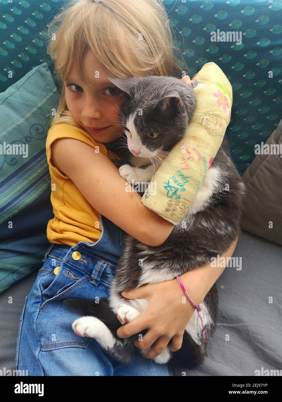 Fillette Europa C Enne De 8 Ans Au Poignet Cassa C Et Pla Tra C Tenant Un Chat Gris Blanc Dans Les Bras Avec Tendresse Heureuse Et Fia Re France Europe Stock Photo Alamy Fillette Europa C Enne De 8 Ans Au Poignet Cassa C Et Pla Tra C Tenant Un Chat Gris Blanc Dans Les Bras Avec Tendresse Heureuse Et Fia Re France Europe Stock Photo Alamy