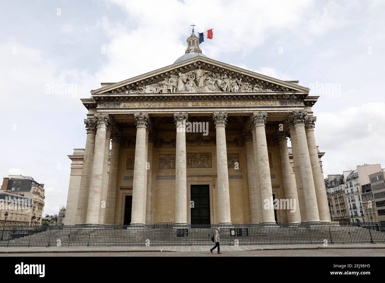 The pantheon in paris, france during lockdown Stock Photo