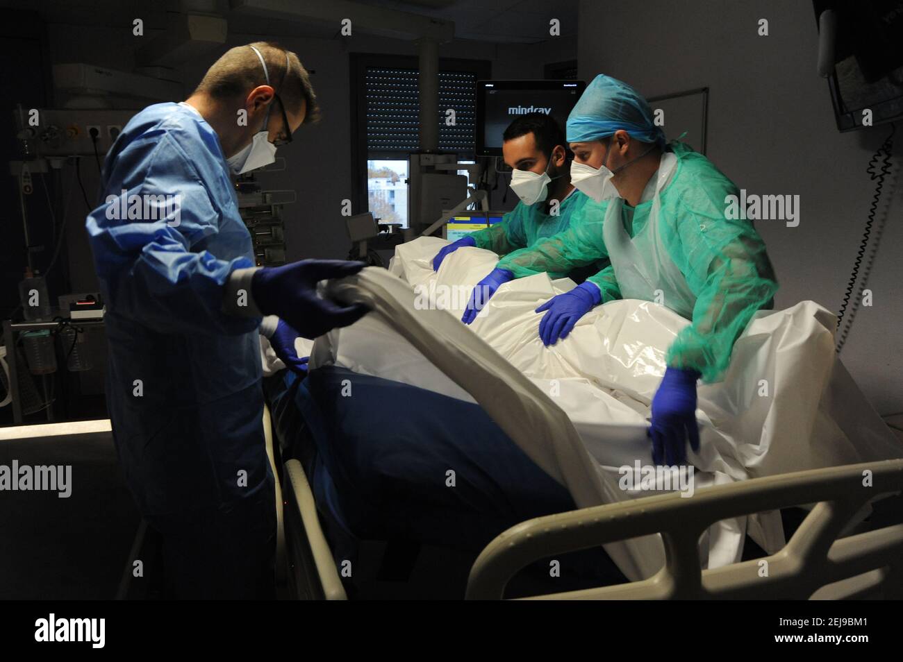 Covid-19 deaths in hospital Stock Photo