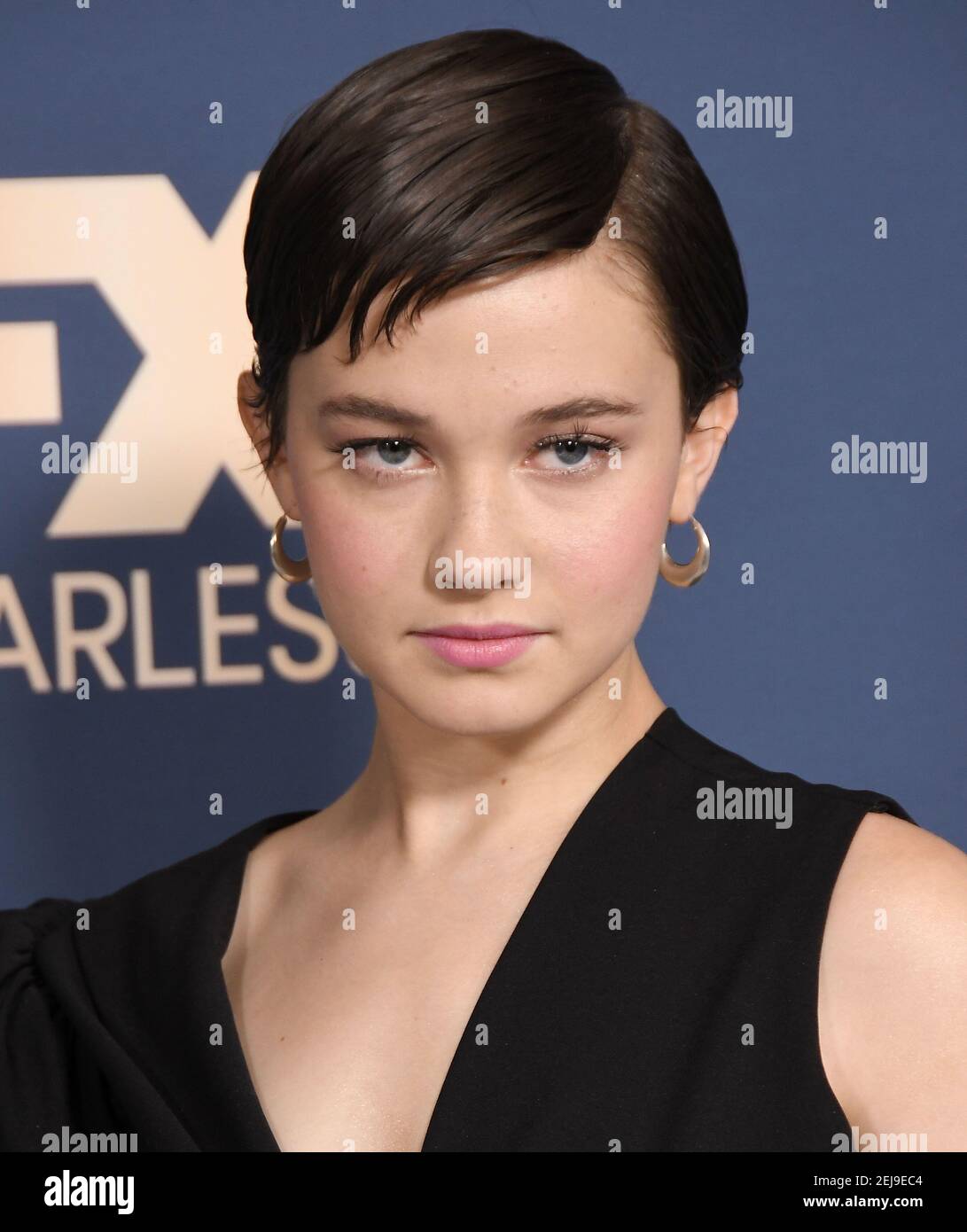 Cailee Spaeny arrives at the FX Networks Winter TCA Starwalk held at The Langham Huntington in