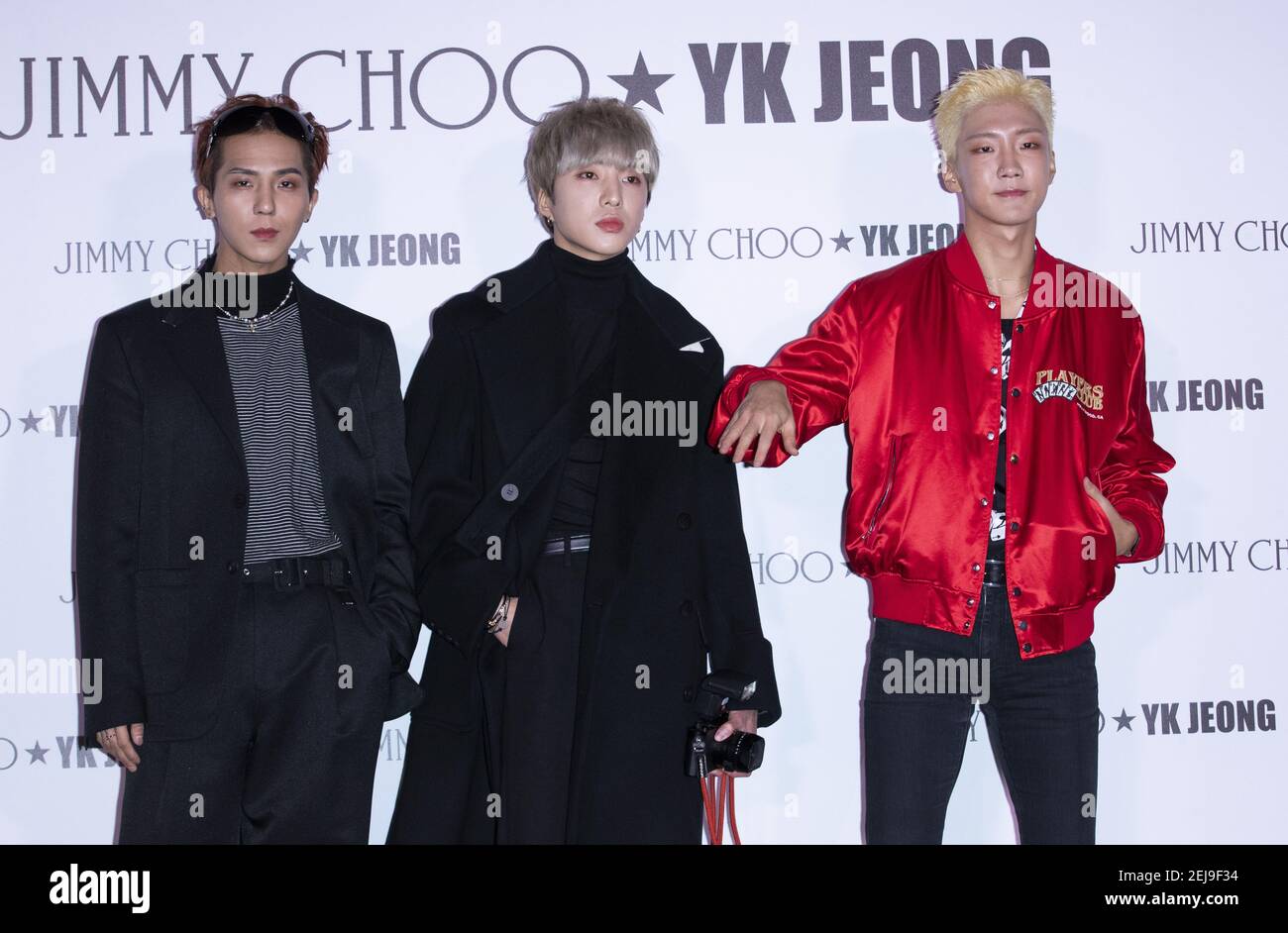 9 January 2020 Seoul South Korea L To R South Korean Song Min Ho Kang Seung Yoon And Lee Seung Hoon Members Of K Pop Kboy Band Winner Atte A Photo Call For The