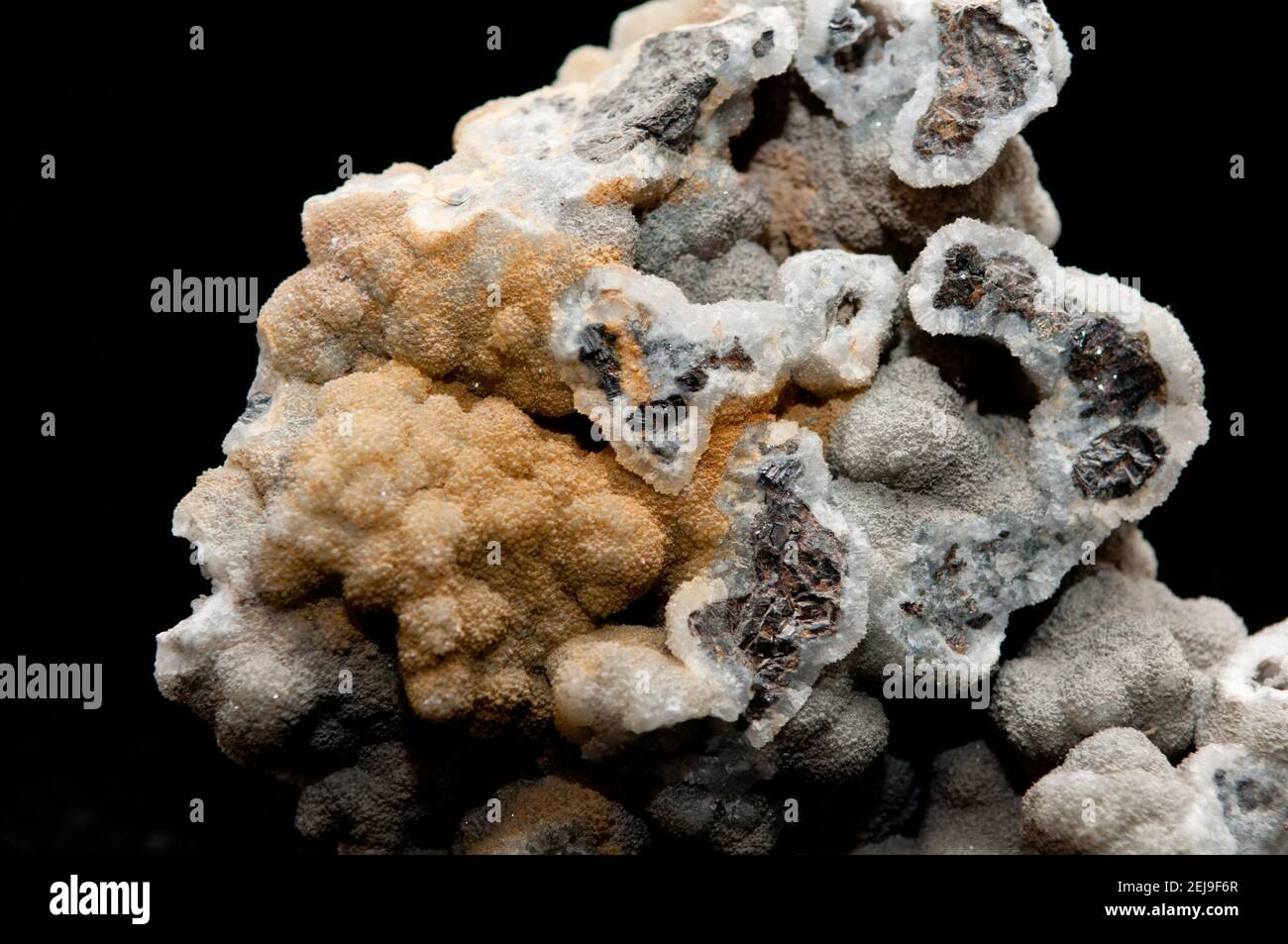 sphalerite galena encrustations Stock Photo