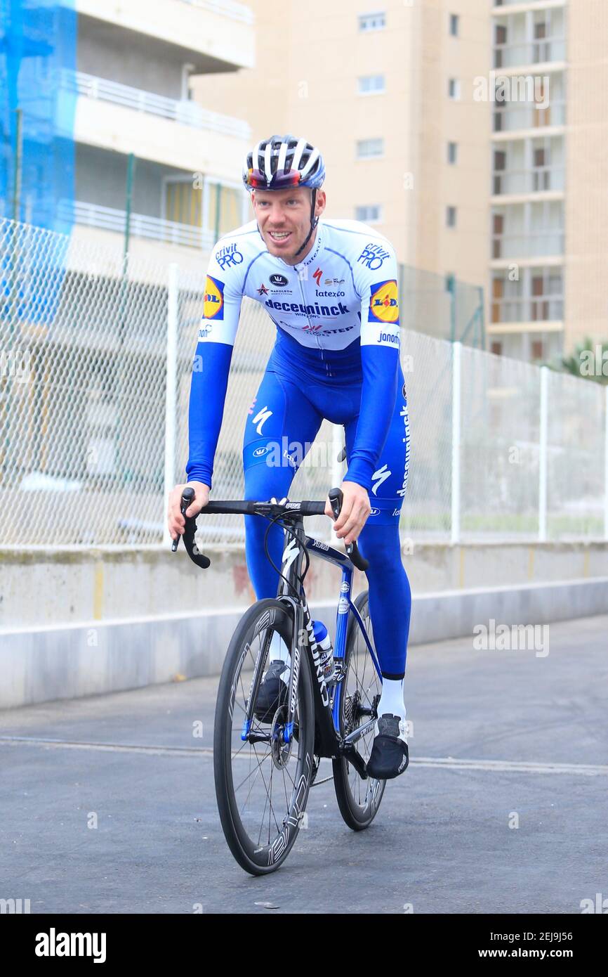 Belgian Tim Declercq of Deceuninck - Quick-Step pictured in action during a  training session before the team presentation of Belgian cycling team  Deceuninck - Quick-Step in Calpe, Spain, Friday 10 January 2020.