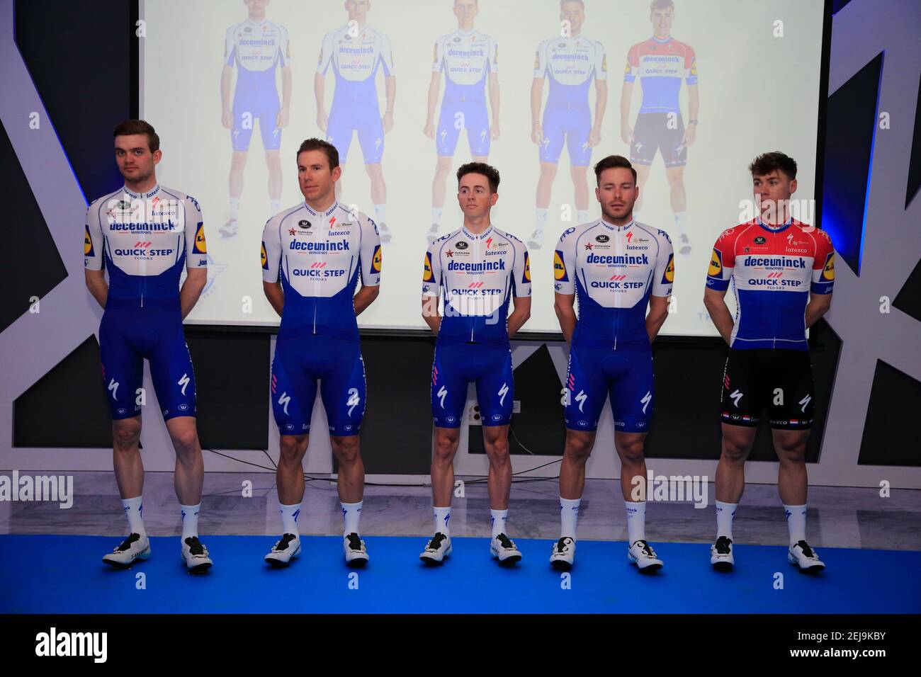 Deceuninck - Quick-Step riders pictured during the team presentation of  Belgian cycling team Deceuninck - Quick-Step in Calpe, Spain, Friday 10  January 2020. BELGA PHOTO JOMA (Photo by JOMA/Belga/Sipa USA Stock Photo -