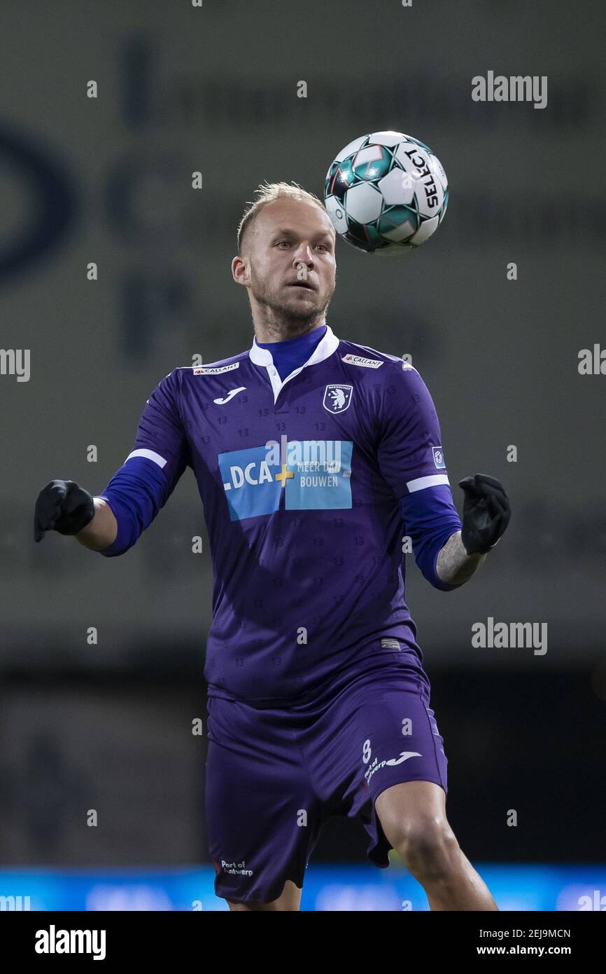 Beerschot's Raphael Holzhauser pictured in action during a soccer game between Beerschot VA and KSV Roeselare, Friday 10 January 2020 in Antwerp, on day 21 of the 'Proximus League' 1B division of the Belgian soccer championship. BELGA PHOTO KRISTOF VAN ACCOM (Photo by KRISTOF VAN ACCOM/Belga/Sipa USA) Stock Photo