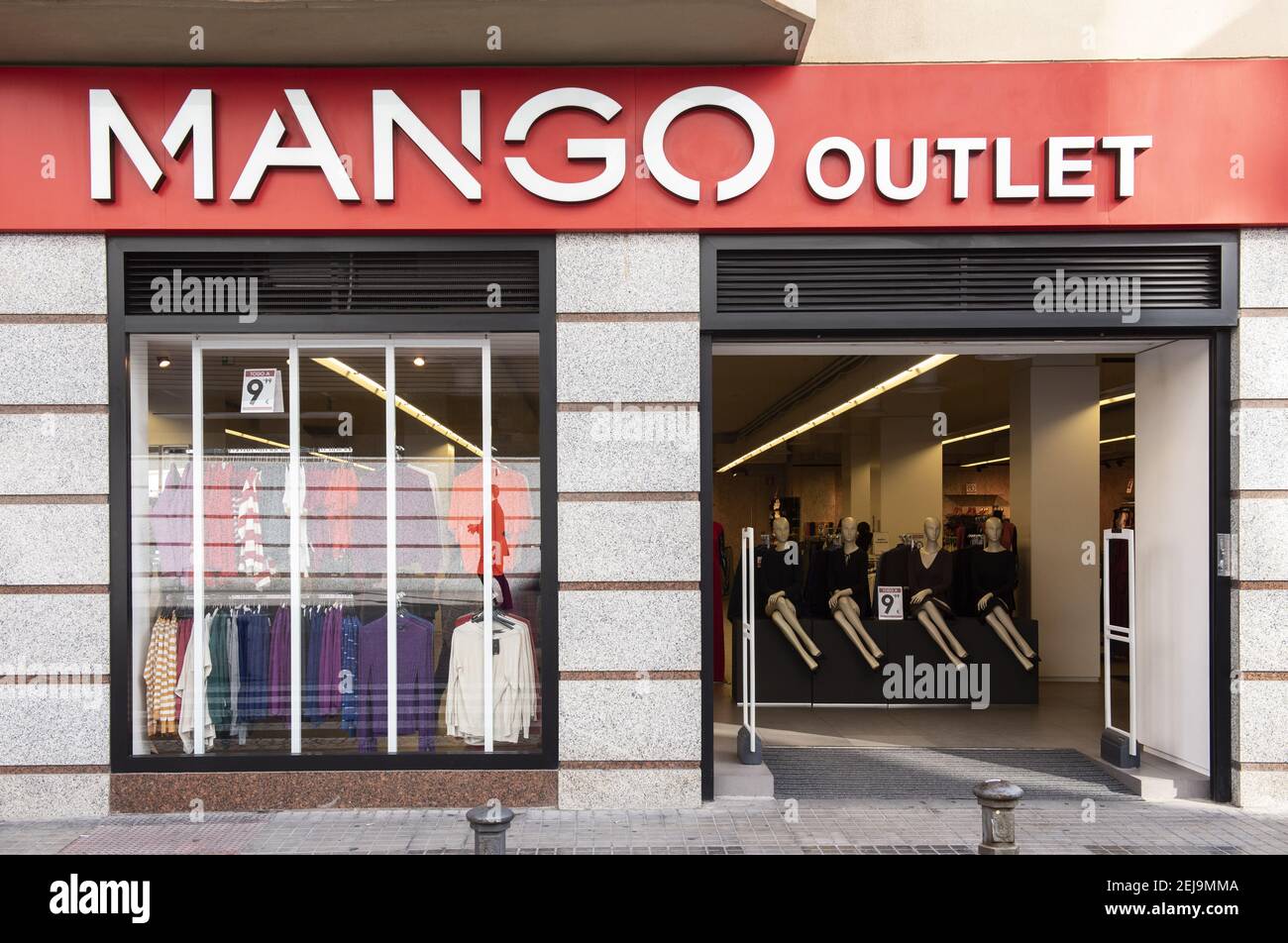 Spanish multinational clothing brand Mango outlet store in Spain. (Photo by  Budrul Chukrut / SOPA Images/Sipa USA Stock Photo - Alamy