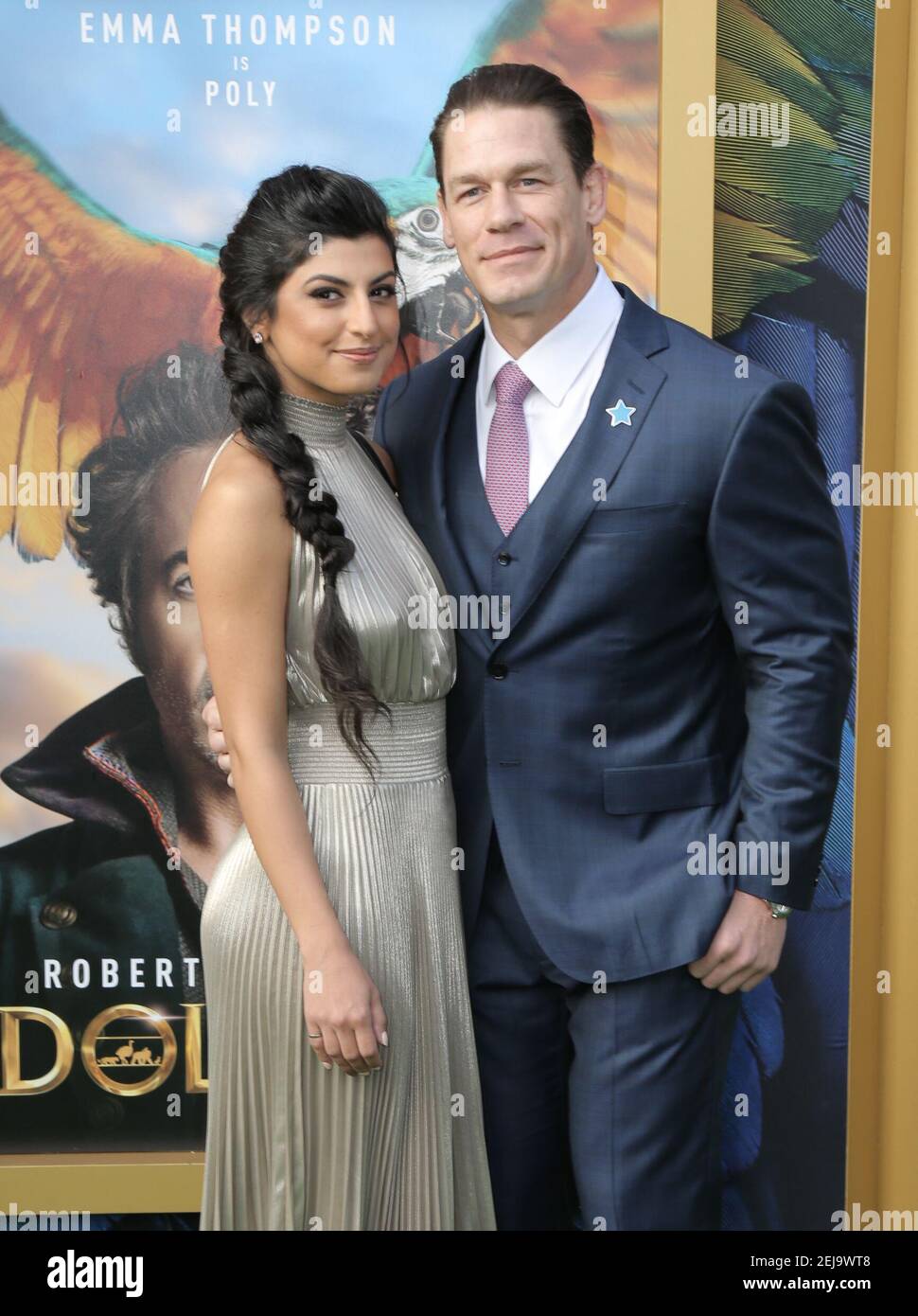 Shay Shariatzadeh and John Cena walking the red carpet at the Premiere