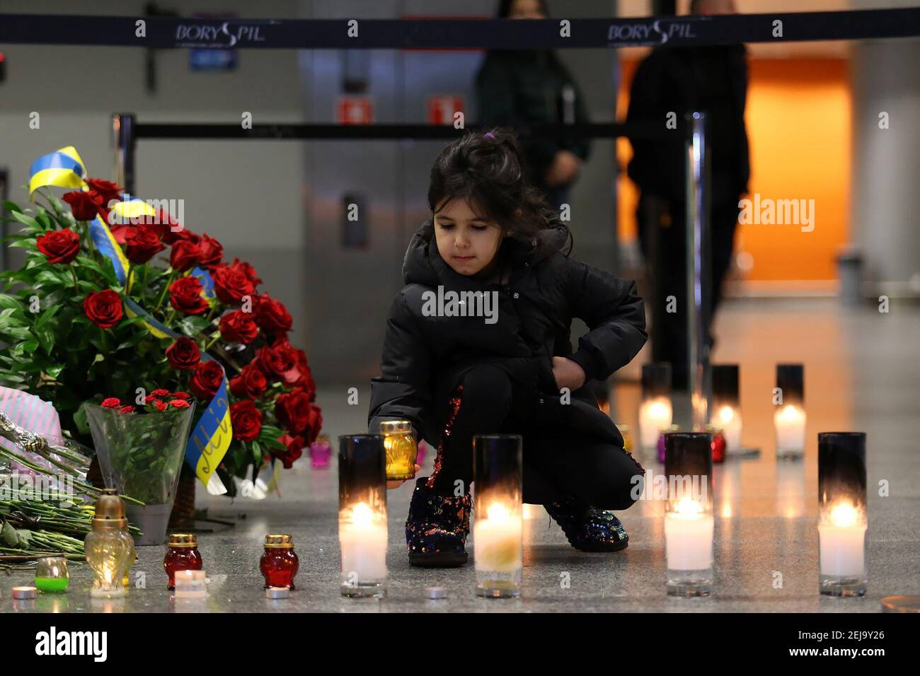Iranian kid with a candle during the event. Iranians in Ukraine