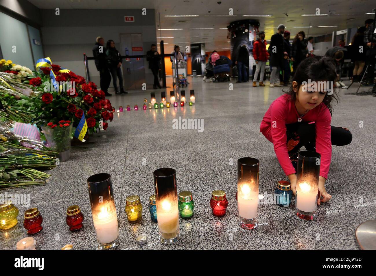 Iranian kid with a candle during the event. Iranians in Ukraine
