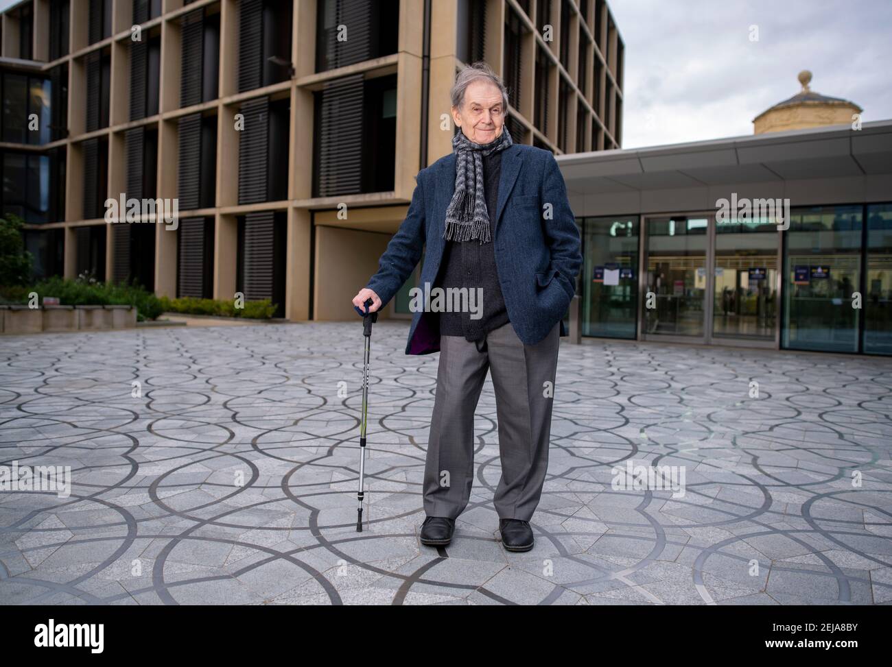 Sir Roger Penrose, Emeritus Professor at the Mathematical Institute of the University of Oxford. He was awarded the Nobel Prize for Physics in 2020. Stock Photo