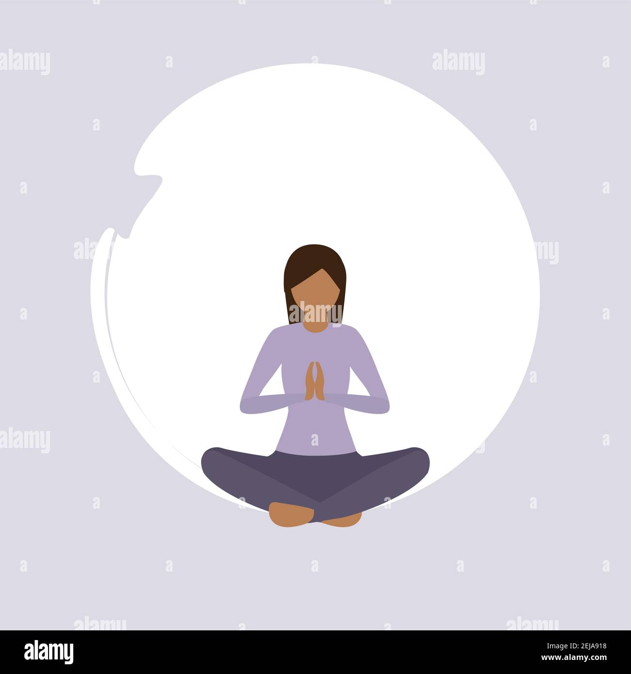 girl doing yoga exercise healthy lifestyle fitness design vector illustration EPS10 Stock Vector