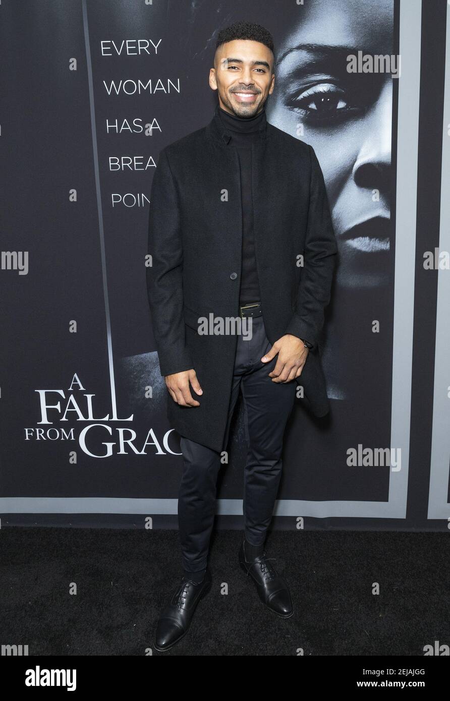 Matthew Law attends premiere of Netflix A Fall From Grace at Metrograph