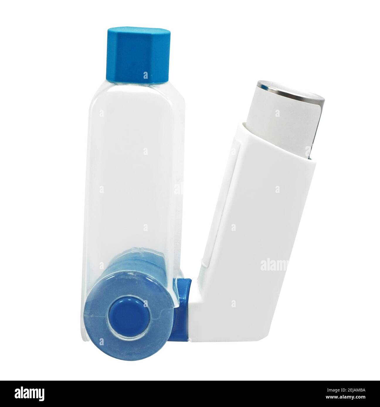 asthma inhaler isolated on white background Stock Photo