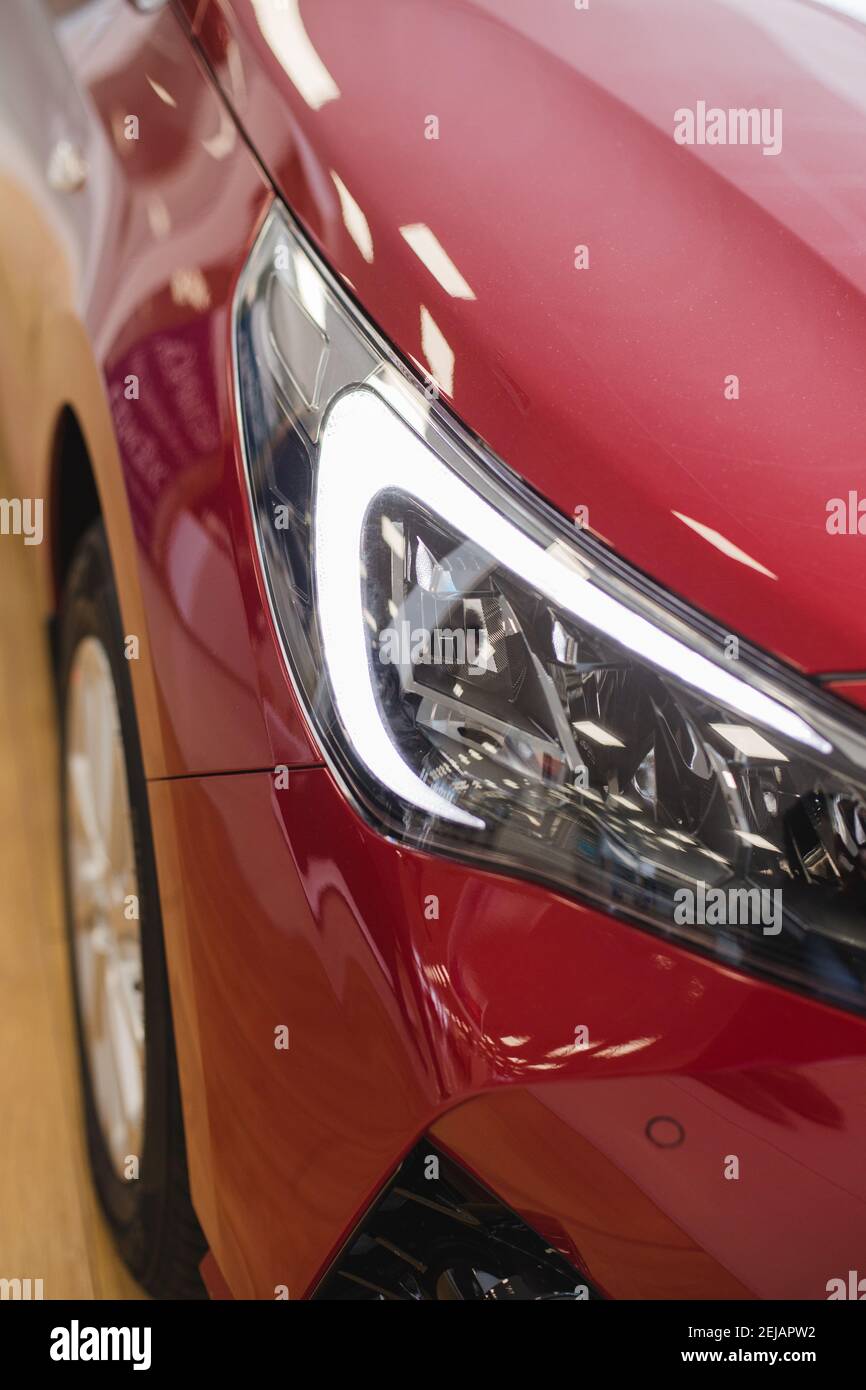 car headlight close up, beautiful car design Stock Photo