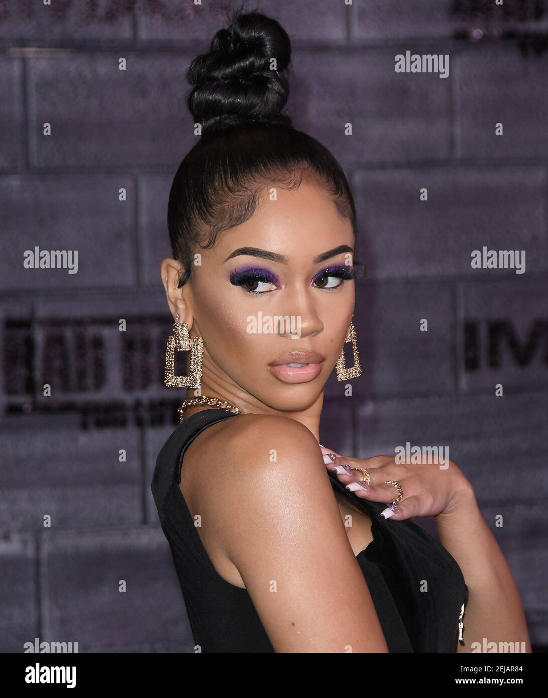Saweetie arrives at the BAD BOYS FOR LIFE Los Angeles Premiere held at