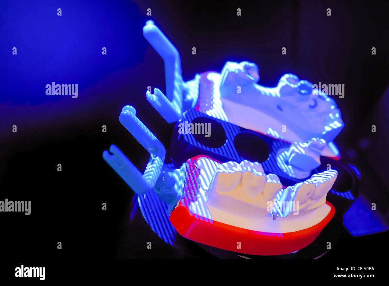 3D dental scanner for dental gypsum model scanning and measuring - close up Stock Photo