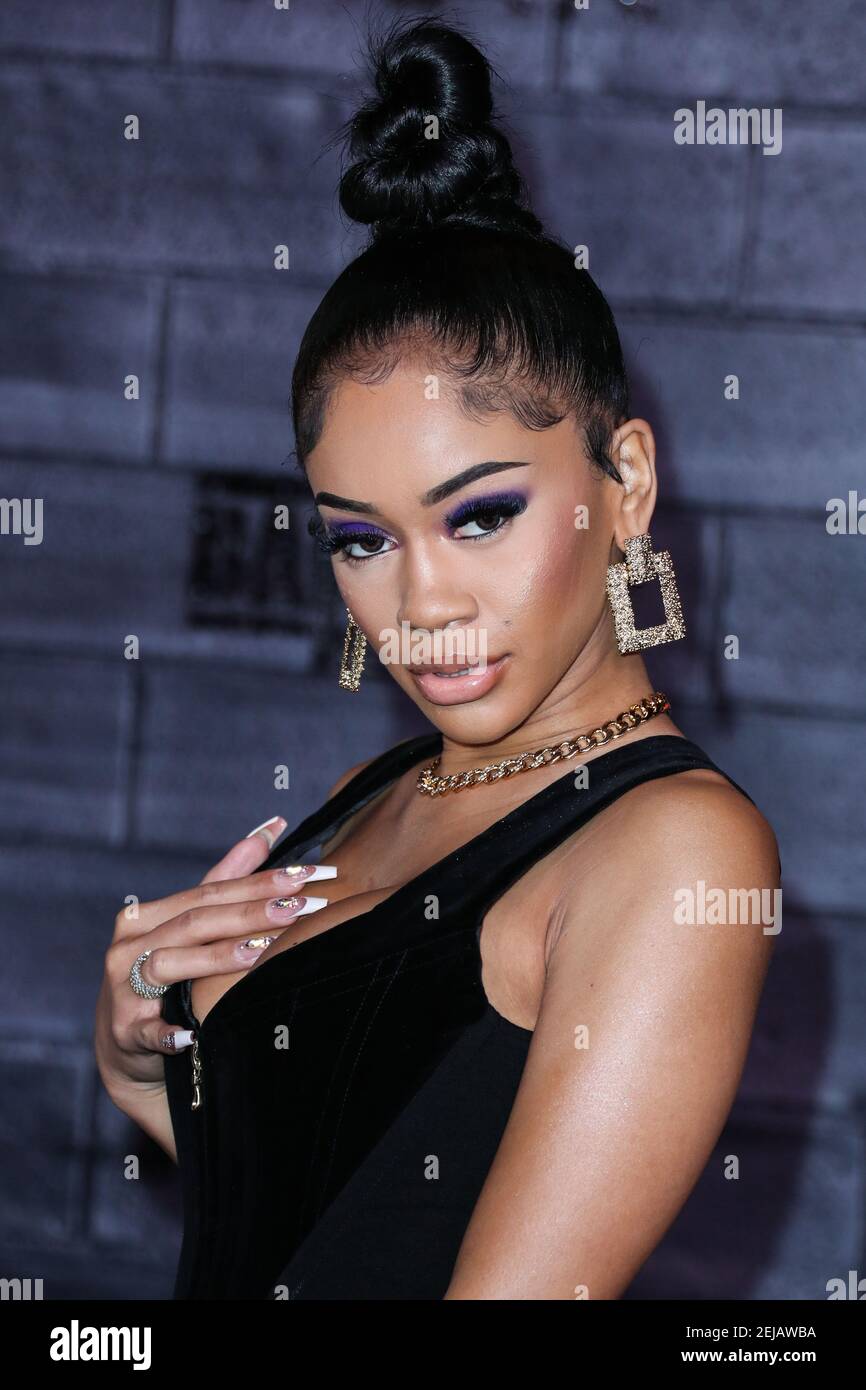 HOLLYWOOD, LOS ANGELES, CALIFORNIA, USA - JANUARY 14: Rapper Saweetie ...