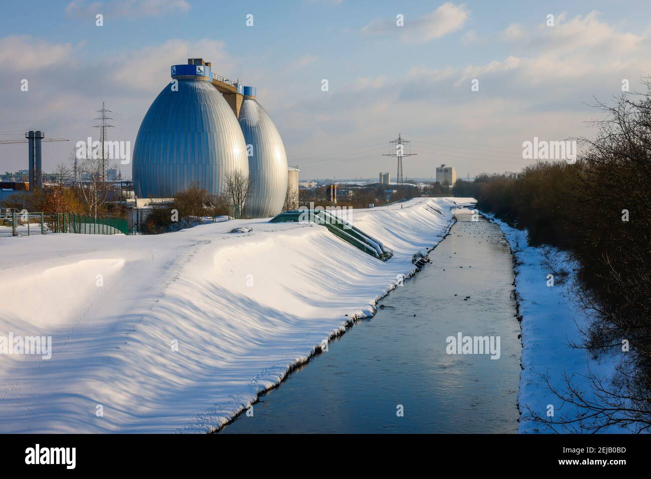 Dortmund, North RhineWestphalia, Germany Sunny winter landscape in