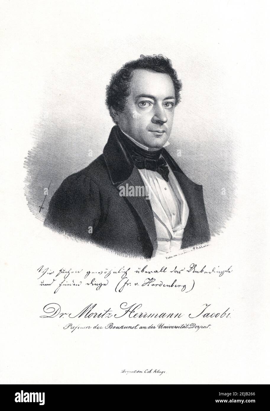 Portrait of Moritz Hermann von Jacobi (1801-1874). Museum: PRIVATE COLLECTION. Author: EDUARD HAU. Stock Photo