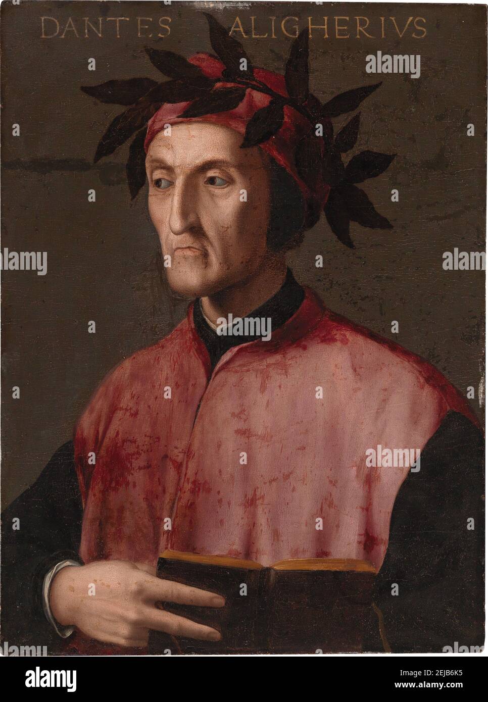Portrait of Dante Alighieri. Museum: PRIVATE COLLECTION. Author: ANONYMOUS. Stock Photo