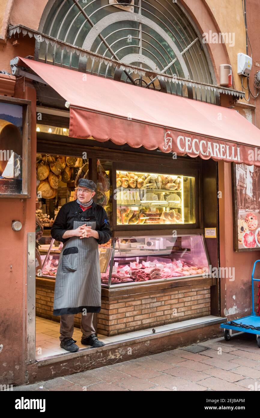 The Ceccarelli delicatessen and food shop in Bologna Italy Stock Photo Alamy