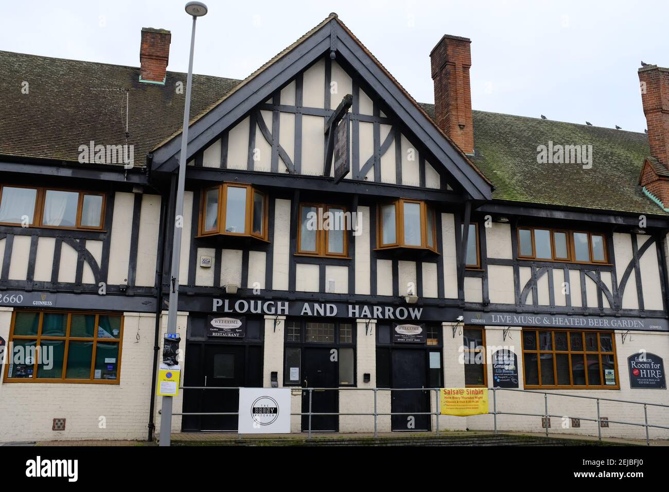 LEYTONSTONE, LONDON - 22ND FEBRUARY 2021: The Plough and Harrow pub on High Road Leytonstone. Stock Photo