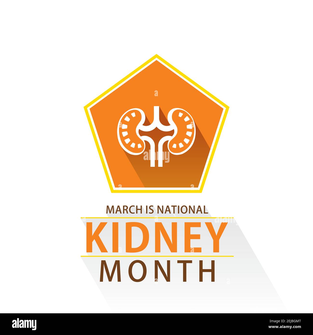 Vector illustration of national kidney month design Stock Vector