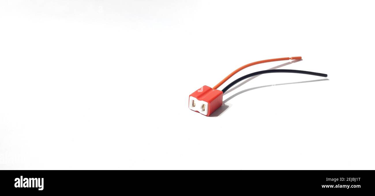 Ceramic Headlight Connector Plug Sockets isolated on a white background Stock Photo Alamy