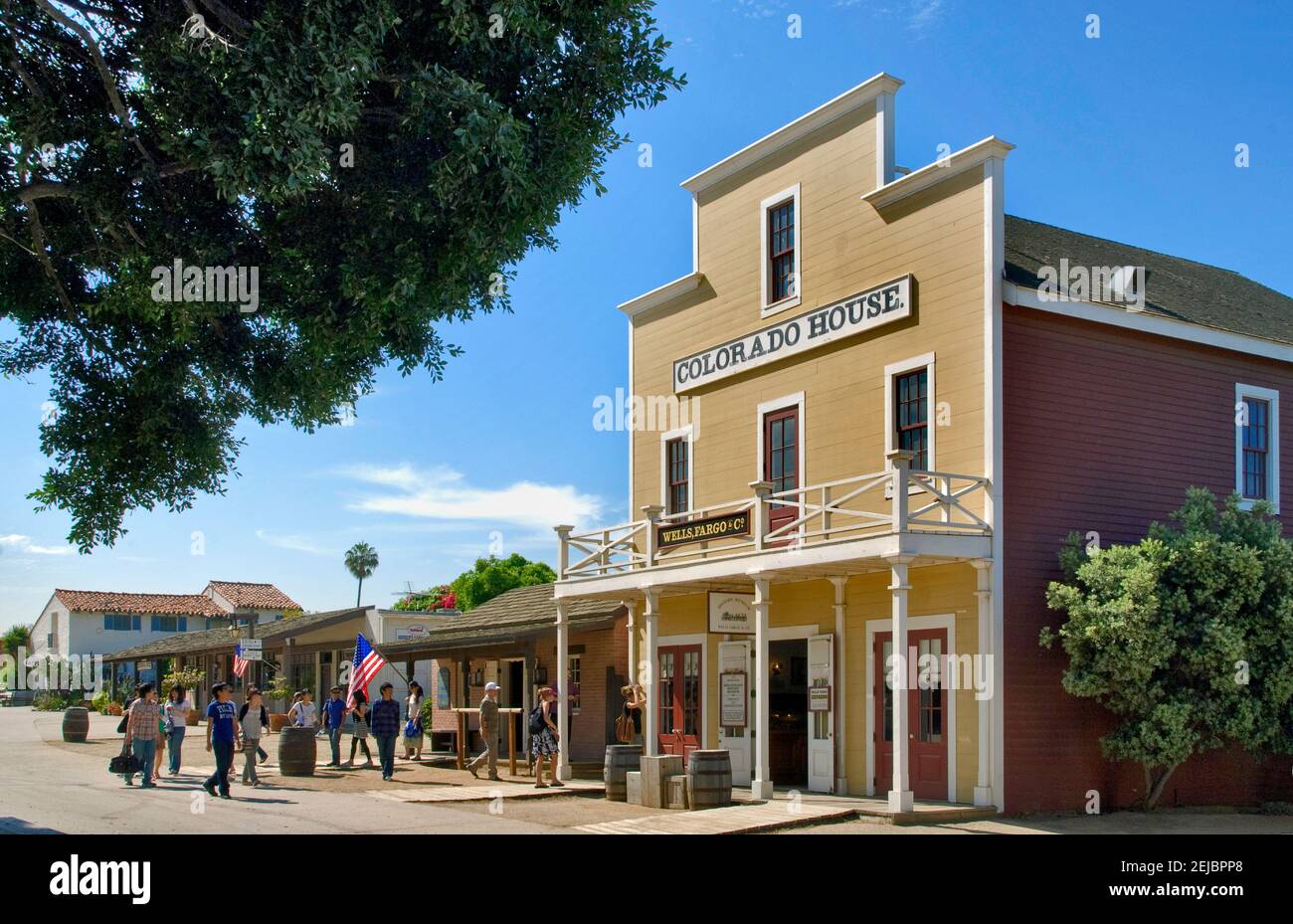 Wells Fargo Museum at street in Old Town State Historic Park, San Diego