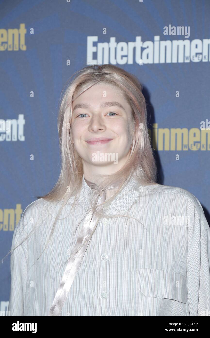 Hunter Schafer walking the red carpet at Entertainment Weekly’s