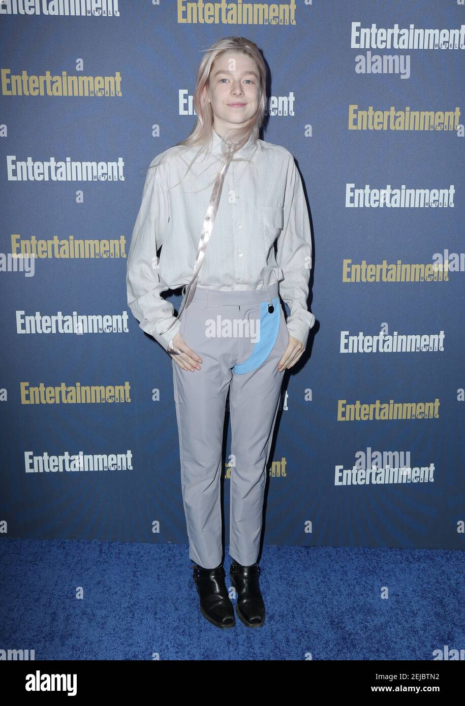 Hunter Schafer walking the red carpet at Entertainment Weekly’s