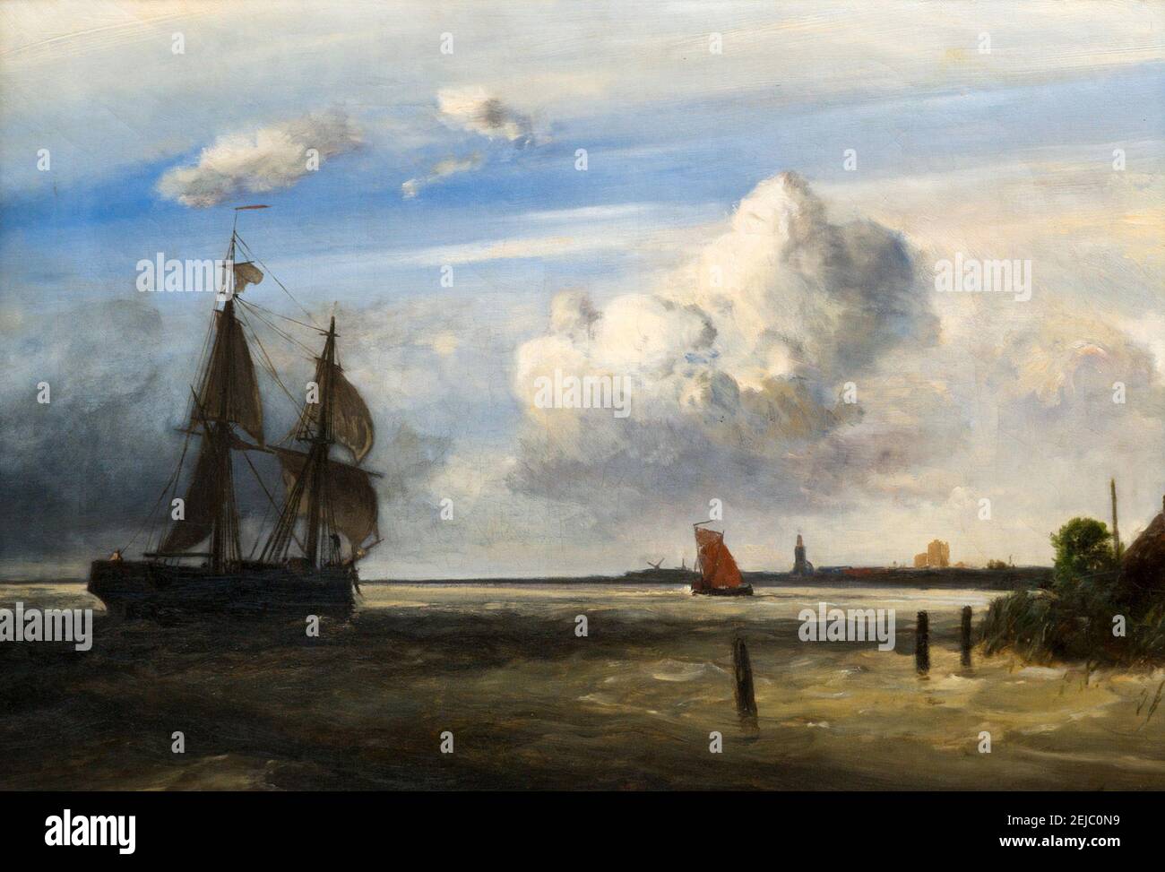 The mouth of the Scheldt river. Museum Johannesburg Art Gallery