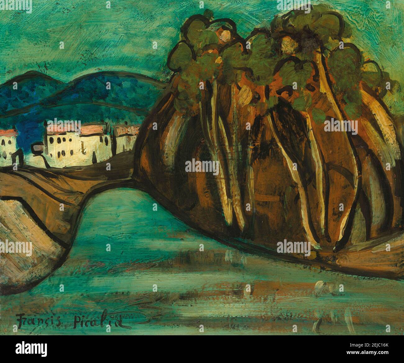 Landscape. Museum: PRIVATE COLLECTION. Author: FRANCIS PICABIA. Stock Photo