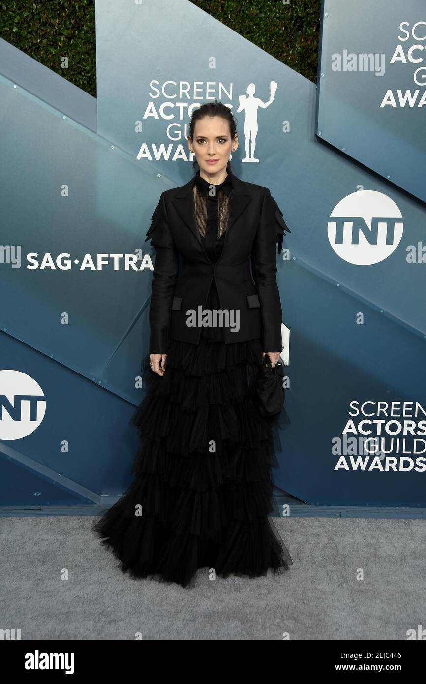 Winona Ryder arrives for the 26th Annual Screen ActorsÂ Guild Awards at ...