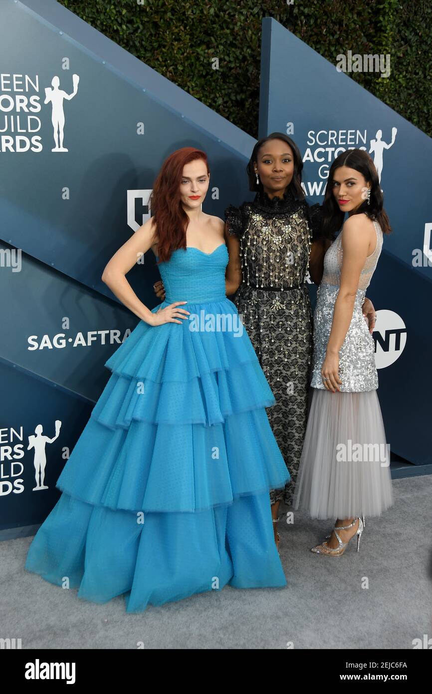 Madeline Brewer, Kristen Gutoskie and Ashleigh LaThrop arrives for the