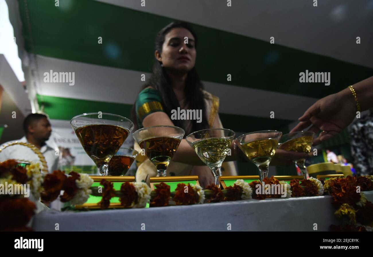 Guwahati, Assam, India. 22nd Feb, 2021. Different types of tea of Assam