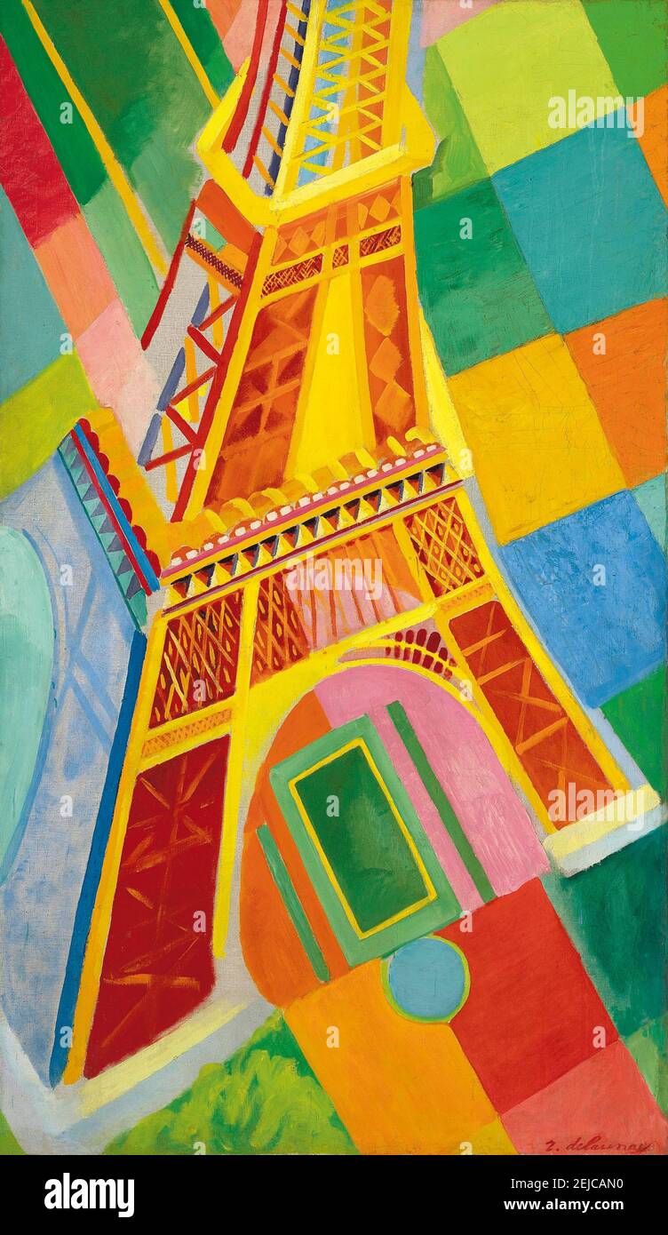 La Tour Eiffel. Museum: PRIVATE COLLECTION. Author: Robert Delaunay. Stock Photo