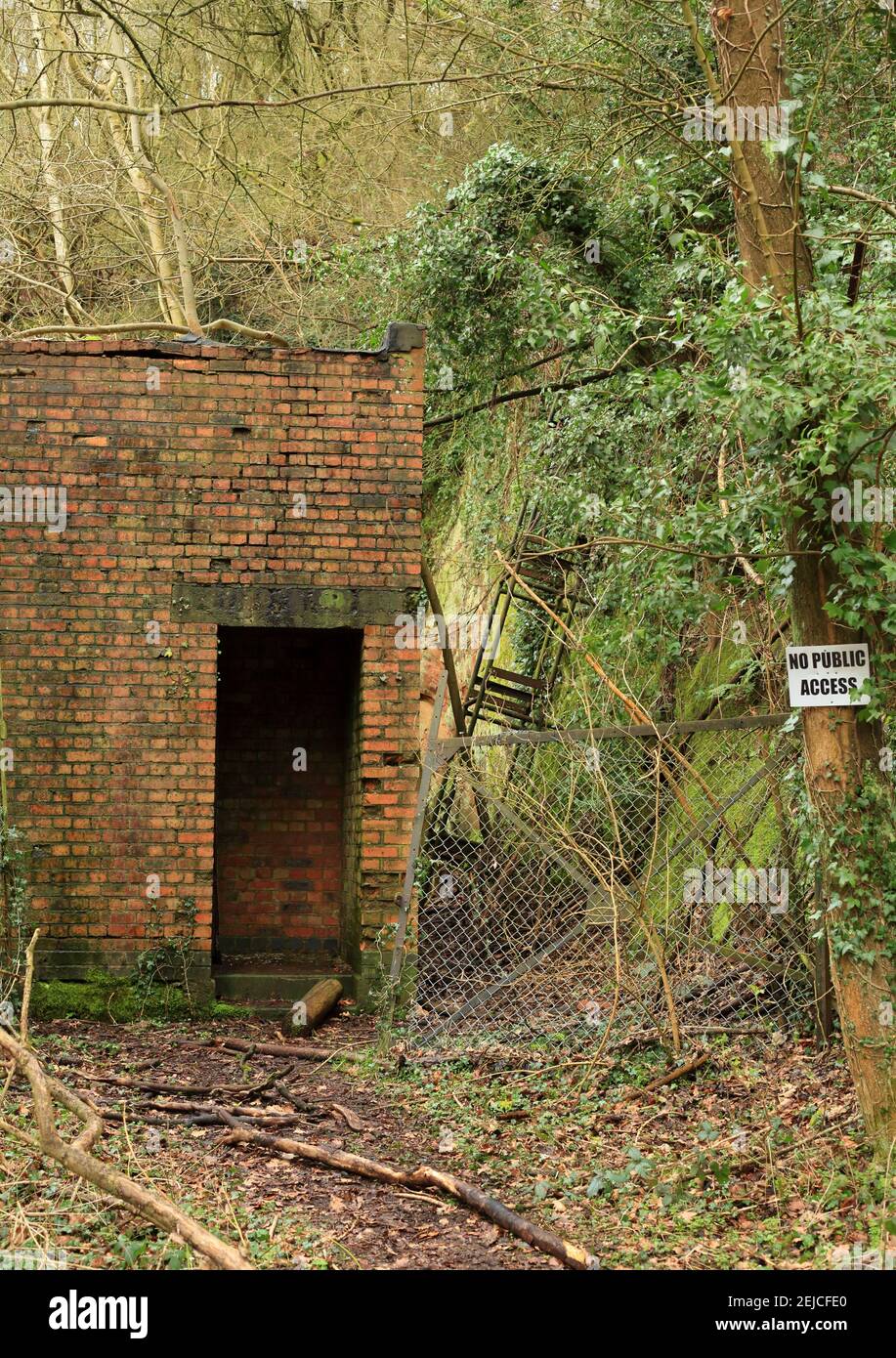Disused building at Drakelow tunnels near Kidderminster, UK Stock Photo