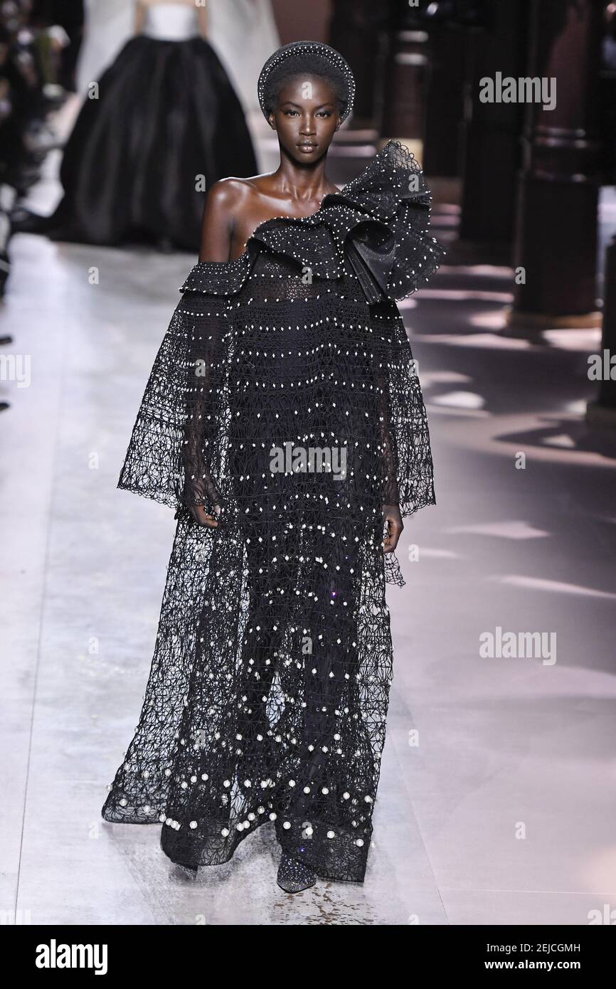 Model Anok Yai Walks On The Runway During The Givenchy Haute Couture model-anok-yai-walks-on-the-runway-during-the-givenchy-haute-couture