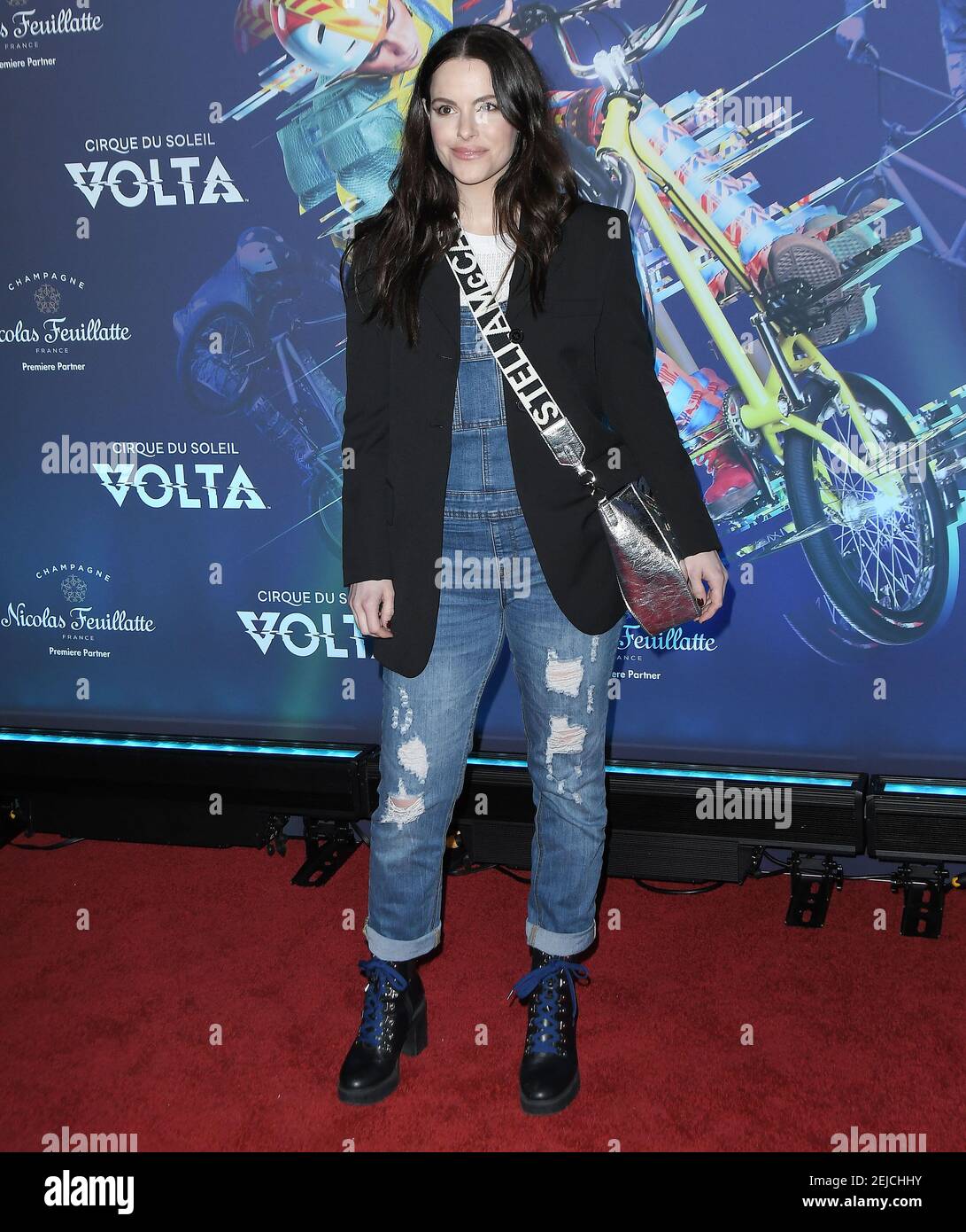 Emily Hampshire arrives at the Cirque Du Soleil VOLTA Los Angeles