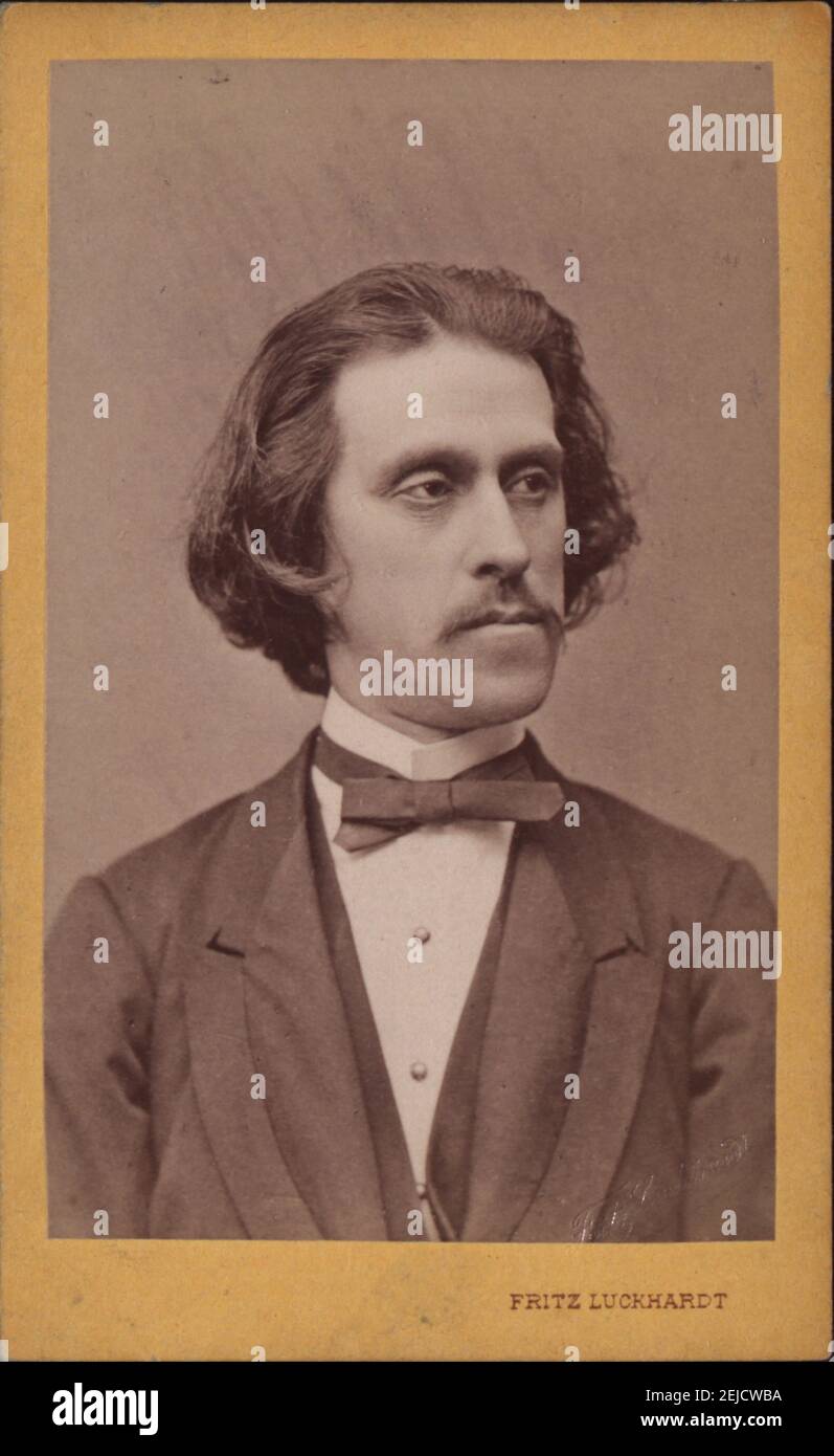 Portrait of the composer Josef Strauss (1827-1870). Museum: PRIVATE COLLECTION. Author: FRITZ LUCKHARDT. Stock Photo