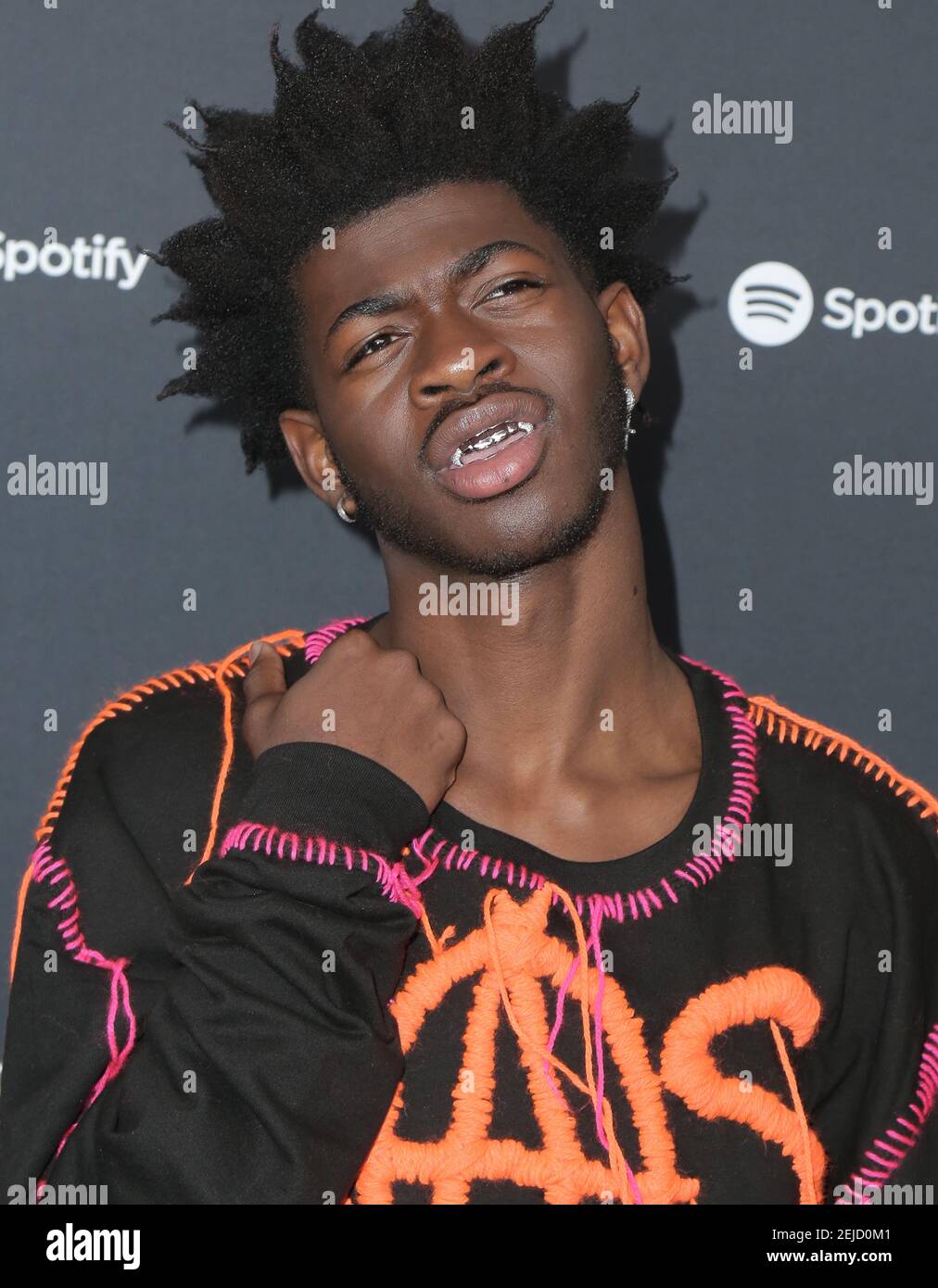 Little X Rapper Lil Nas X walking the red carpet at the Spotify Hosts