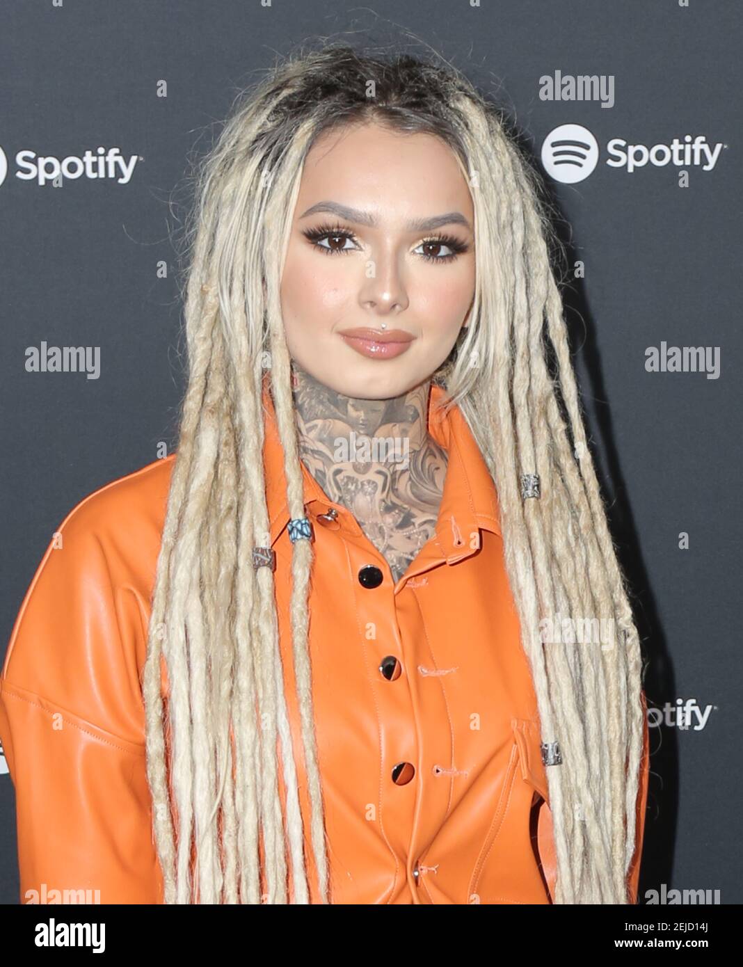 Zhavia Ward walking the red carpet at the Spotify Hosts "Best New